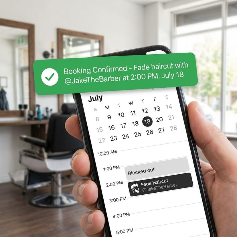 Booking confirmed with automatic reminders